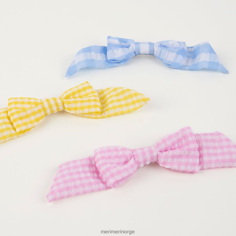 MERI MERI gingham hårsløyfer (x 6) 04TF4437 samlinger