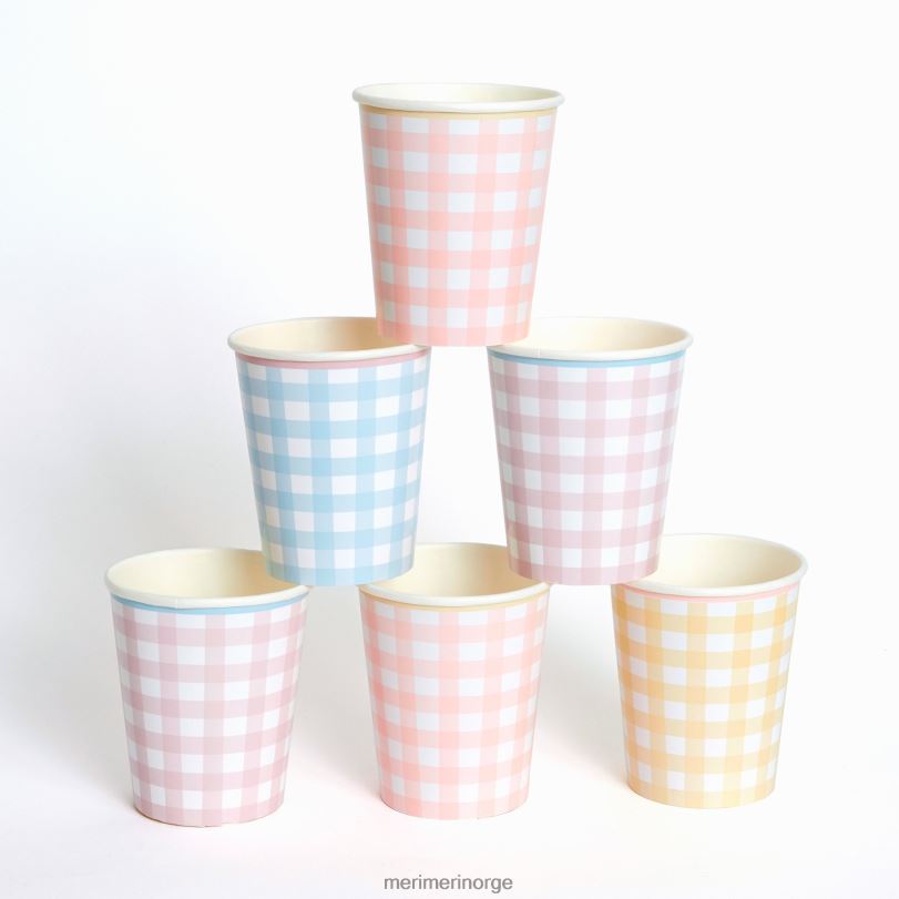 MERI MERI gingham kopper (x 12) 04TF4447 samlinger