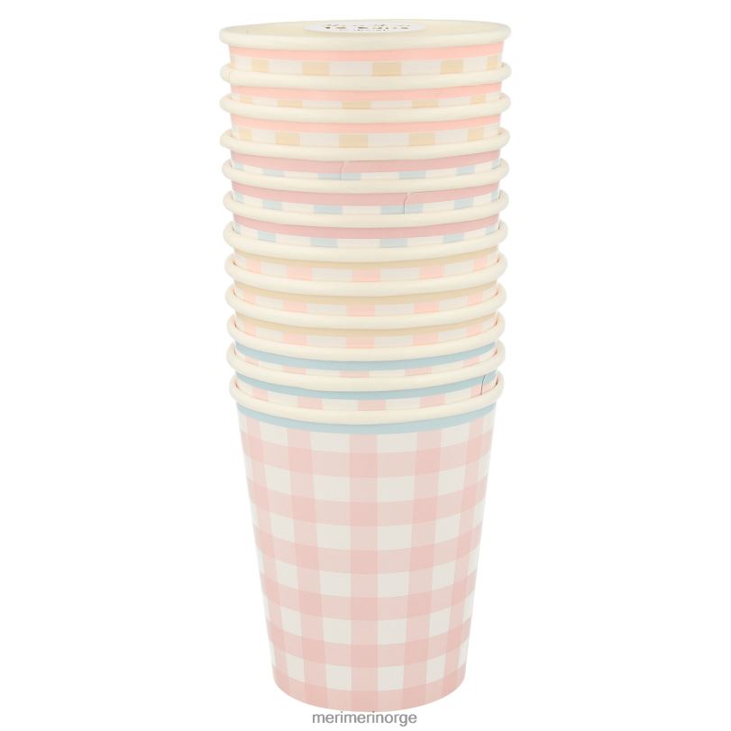 MERI MERI gingham kopper (x 12) 04TF4447 samlinger