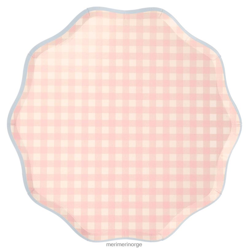 MERI MERI gingham middagstallerkener (x 12) 04TF4443 samlinger