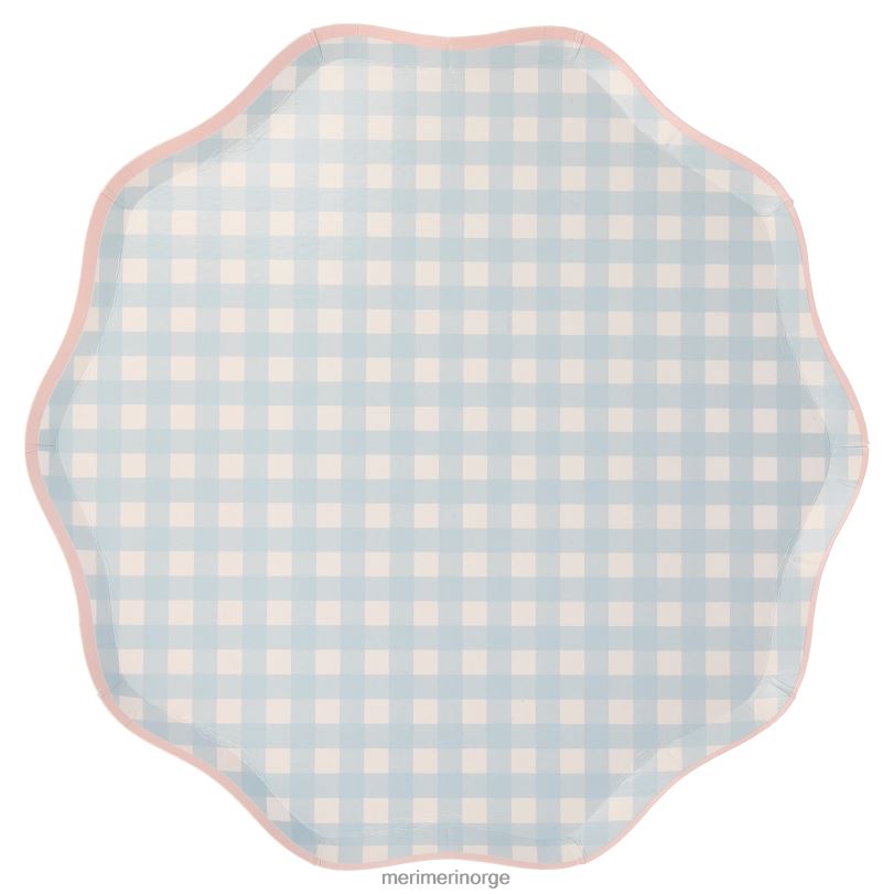 MERI MERI gingham middagstallerkener (x 12) 04TF4443 samlinger