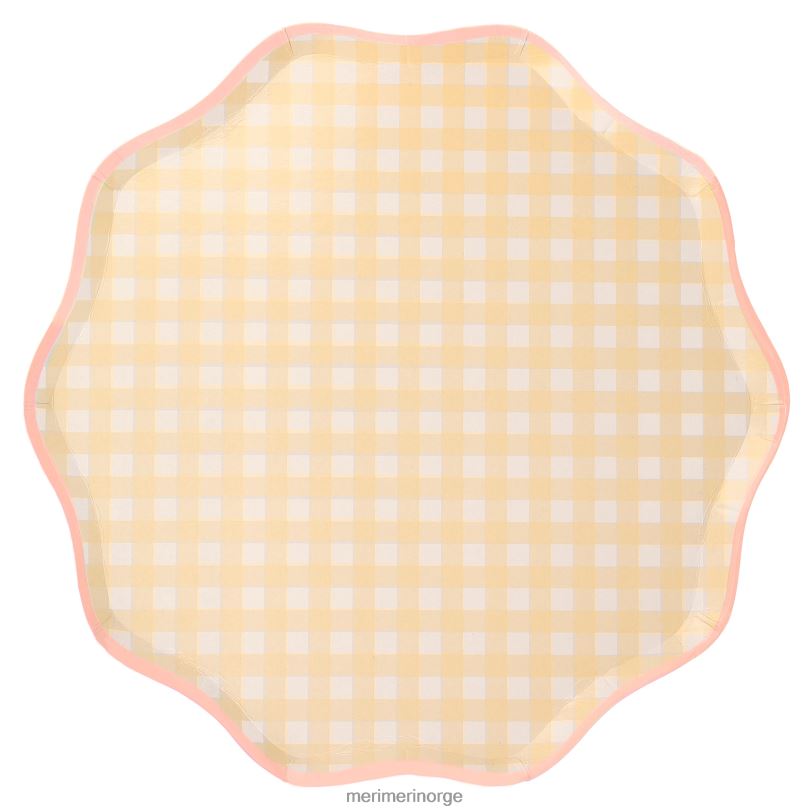 MERI MERI gingham middagstallerkener (x 12) 04TF4443 samlinger