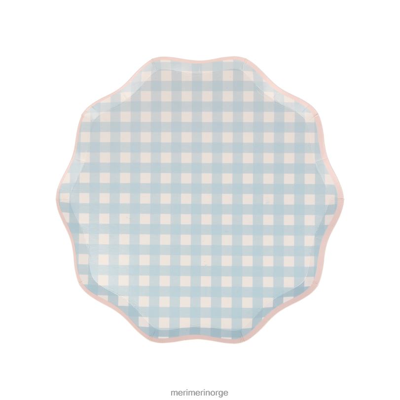 MERI MERI gingham sideplater (x 12) 04TF4444 samlinger