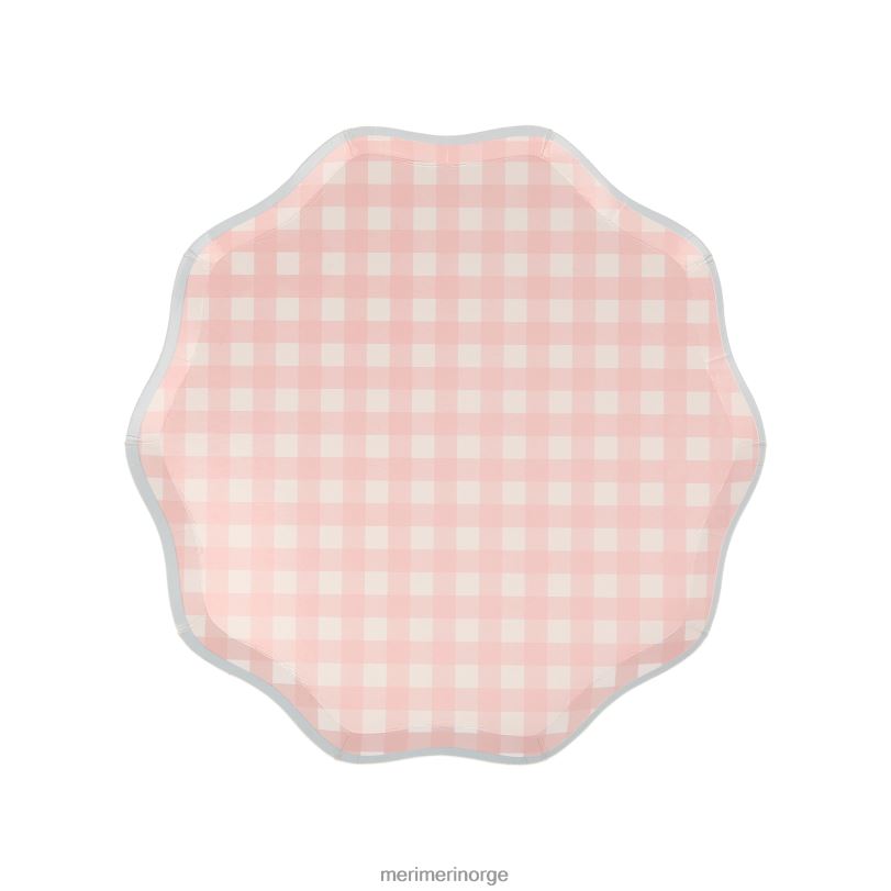MERI MERI gingham sideplater (x 12) 04TF4444 samlinger