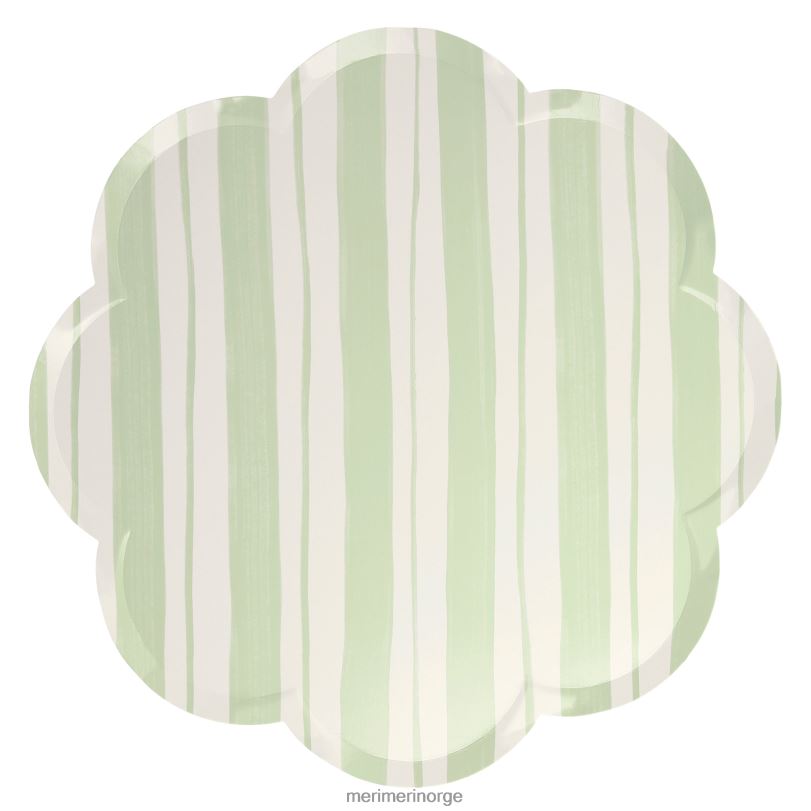 MERI MERI tikkende stripe middagstallerkener (x 8) 04TF4438 samlinger