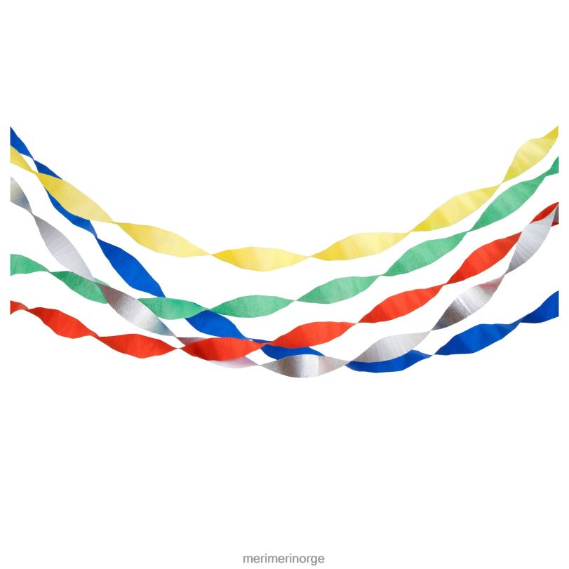 MERI MERI bursdags-crepe-papirstreamers (x 5) 04TF4490 samlinger
