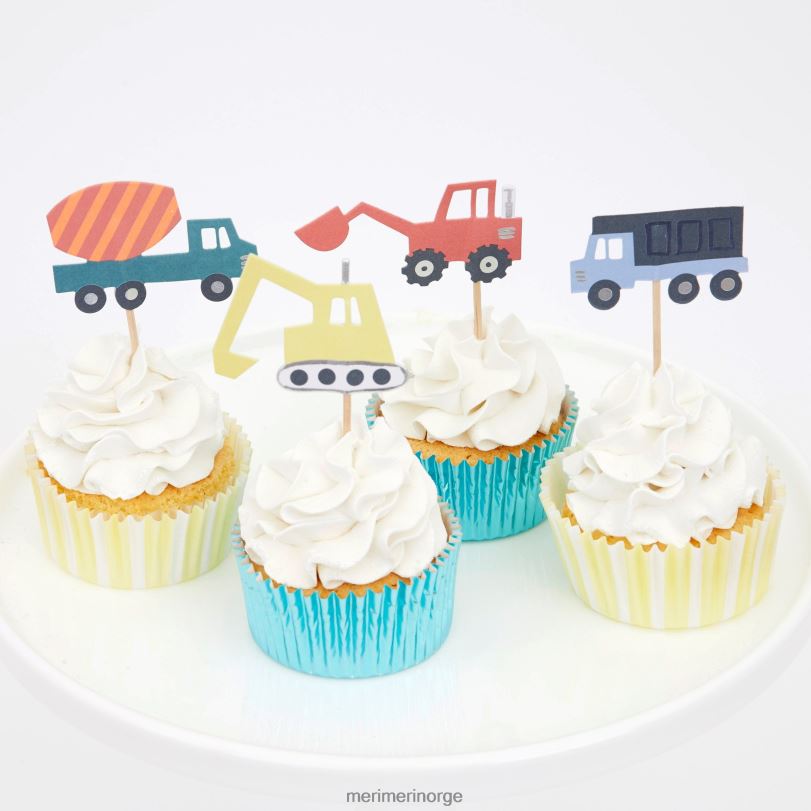 MERI MERI bygge-cupcake-sett (x 24 toppers) 04TF4241 samlinger