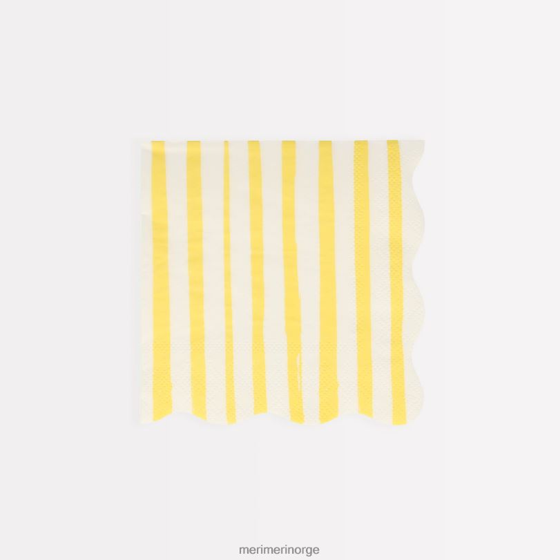 MERI MERI gul stripe små servietter (x 16) 04TF4262 samlinger