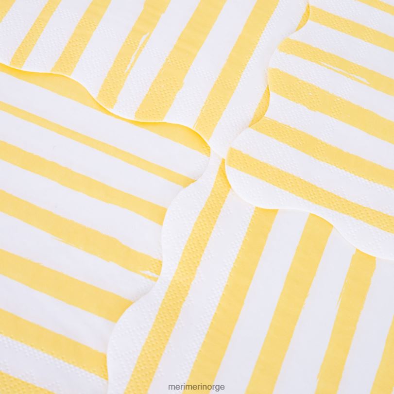 MERI MERI gul stripe små servietter (x 16) 04TF4262 samlinger