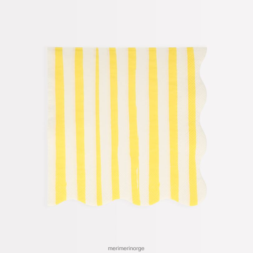 MERI MERI gul stripe store servietter (x 16) 04TF4261 samlinger
