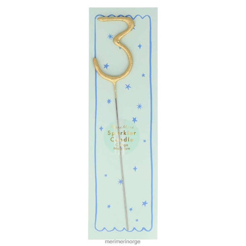 MERI MERI gull sparkler tall 0 til 9 lys 04TF4251 samlinger