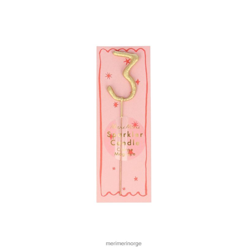 MERI MERI gull sparkler tall 0 til 9 mini lys 04TF4252 samlinger