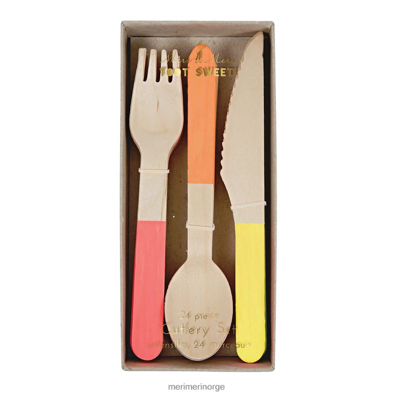 MERI MERI neon bestikksett i tre (x 24) 04TF4258 samlinger