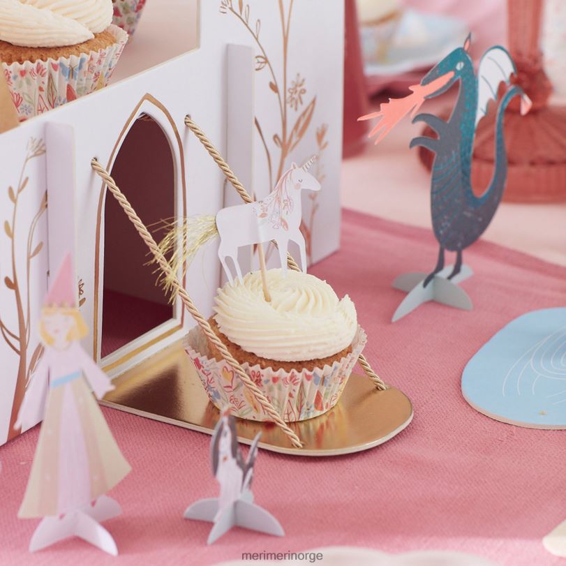 MERI MERI prinsesse cupcake-sett (x 24 toppers) 04TF4637 samlinger