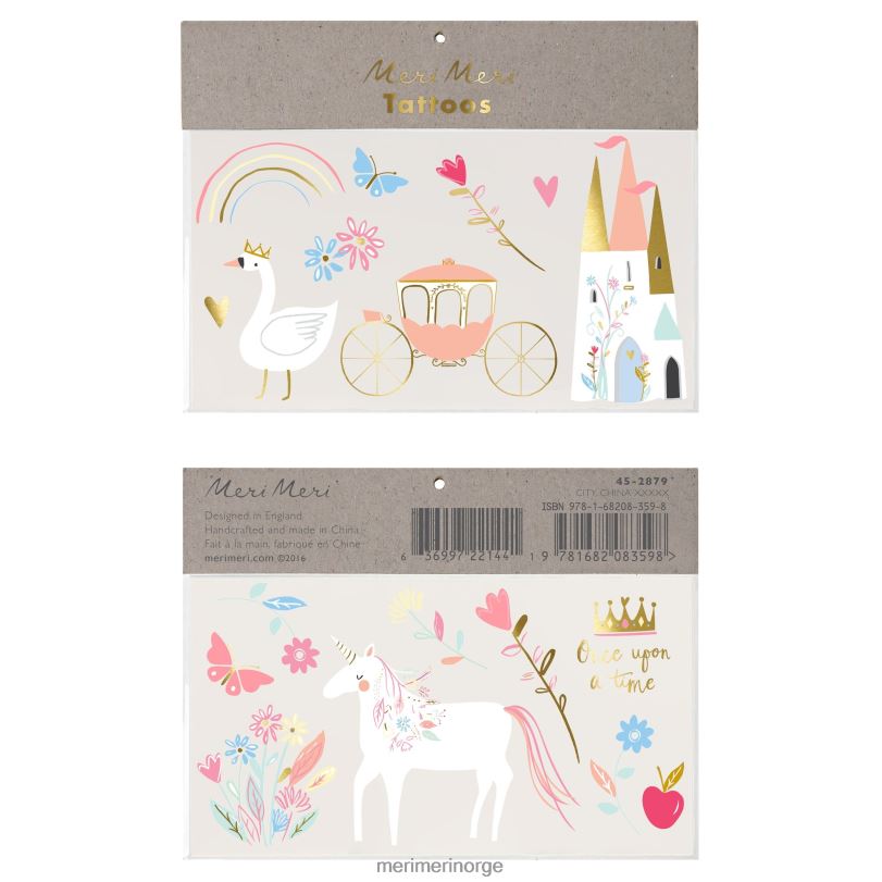 MERI MERI prinsesse store tatoveringer (x 2) 04TF4648 samlinger