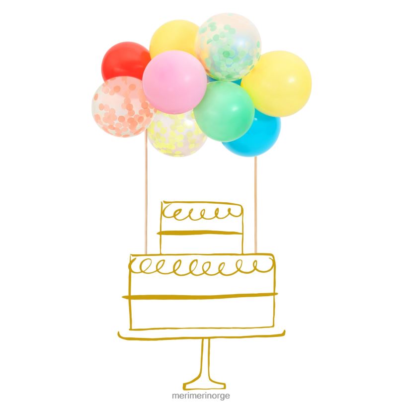 MERI MERI rainbow ballong cake topper kit 04TF4678 samlinger