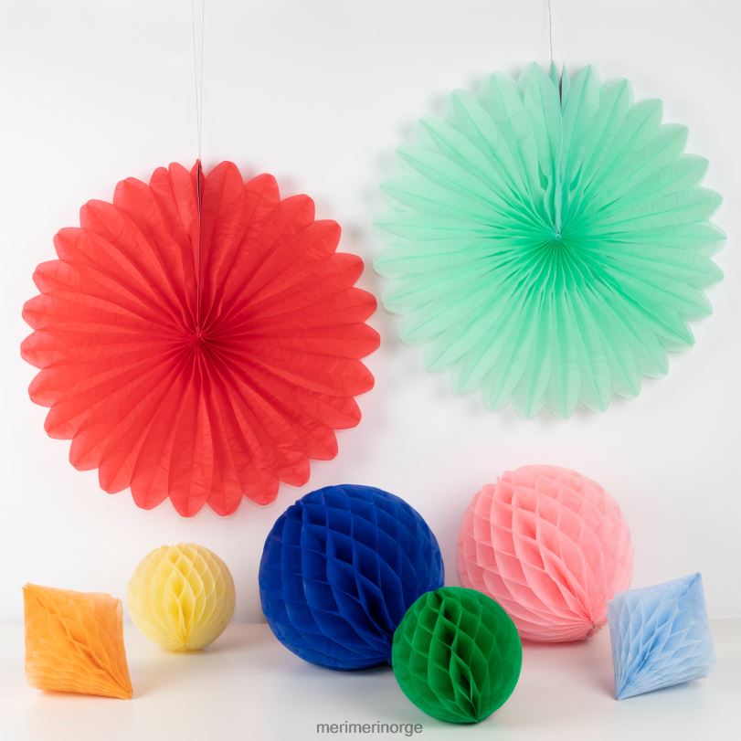 MERI MERI rainbow honeycomb dekorasjonssett (x 16) 04TF4679 samlinger