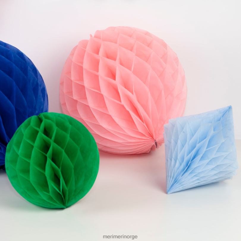 MERI MERI rainbow honeycomb dekorasjonssett (x 16) 04TF4679 samlinger