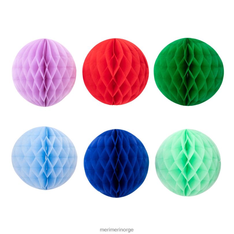 MERI MERI rainbow honeycomb dekorasjonssett (x 16) 04TF4679 samlinger