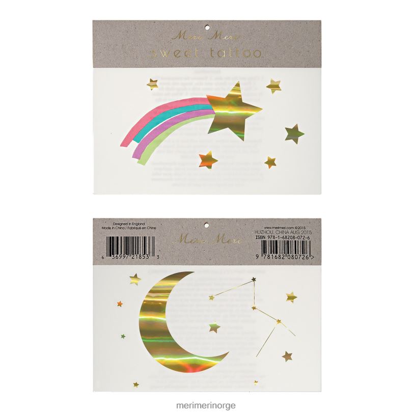 MERI MERI regnbue stjerneskudd store tatoveringer (x 2) 04TF4714 samlinger