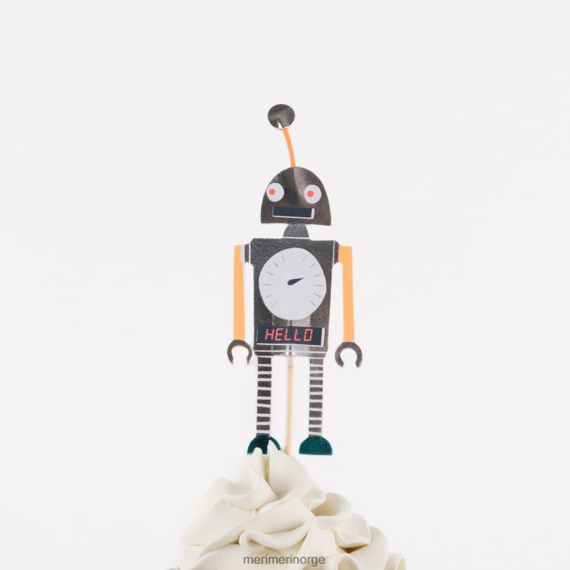 MERI MERI robot cupcake-sett (x 24 toppers) 04TF4775 samlinger