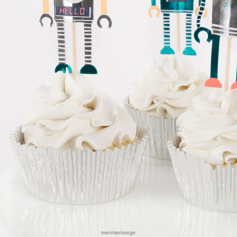 MERI MERI robot cupcake-sett (x 24 toppers) 04TF4775 samlinger