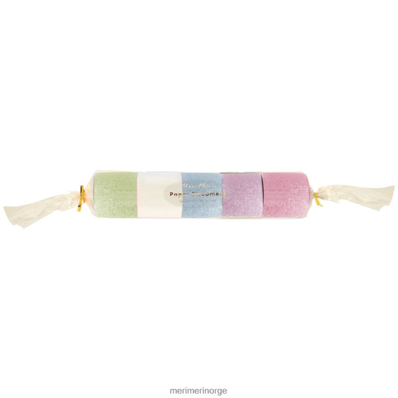 MERI MERI pastell crepe papir streamers (x 5) 04TF4726 samlinger