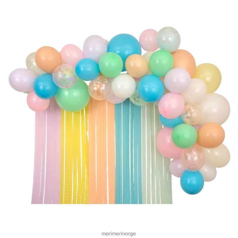 MERI MERI pastellballong og streamer-krans (x 50 ballonger) 04TF4721 samlinger