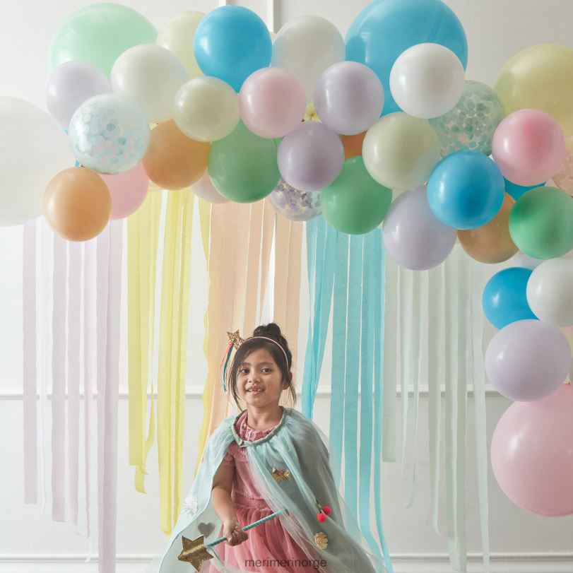 MERI MERI pastellballong og streamer-krans (x 50 ballonger) 04TF4721 samlinger