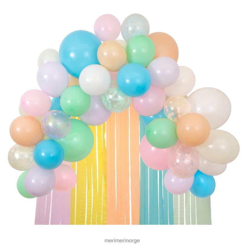 MERI MERI pastellballong og streamer-krans (x 50 ballonger) 04TF4721 samlinger