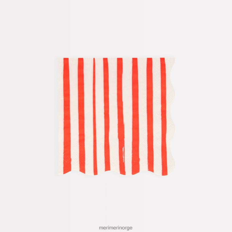 MERI MERI rød stripe små servietter (x 16) 04TF4346 temaer og anledninger