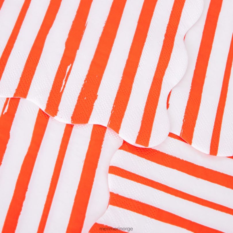 MERI MERI rød stripe små servietter (x 16) 04TF4346 temaer og anledninger
