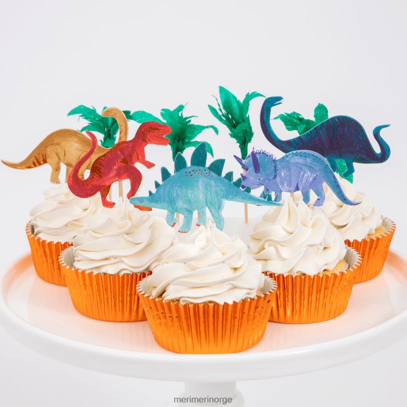 MERI MERI dinosaur rike cupcake kit (x 24 toppers) 04TF4280 temaer og anledninger