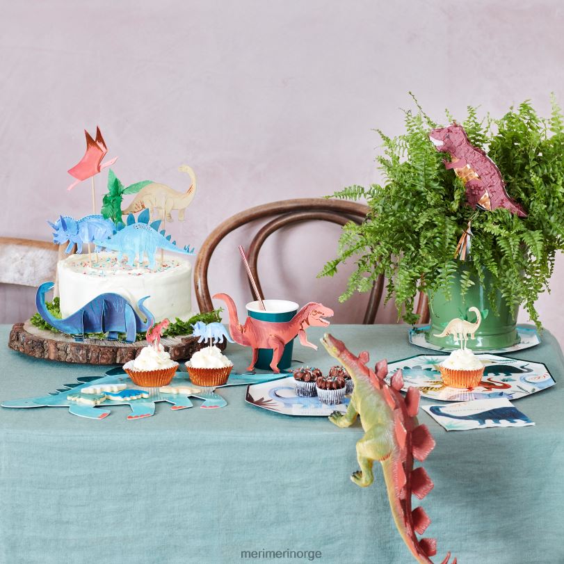 MERI MERI dinosaur rike cupcake kit (x 24 toppers) 04TF4280 temaer og anledninger