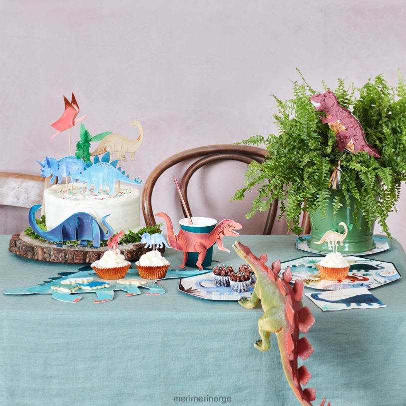 MERI MERI dinosaur rike kake toppers (x 6) 04TF4273 temaer og anledninger