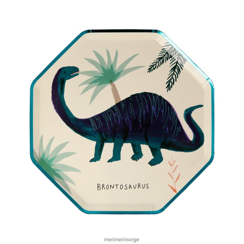 MERI MERI dinosaurriket sideplater (x 8) 04TF4270 temaer og anledninger