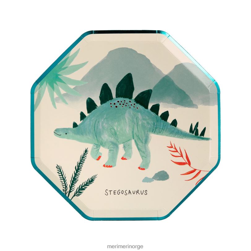 MERI MERI dinosaurriket sideplater (x 8) 04TF4270 temaer og anledninger