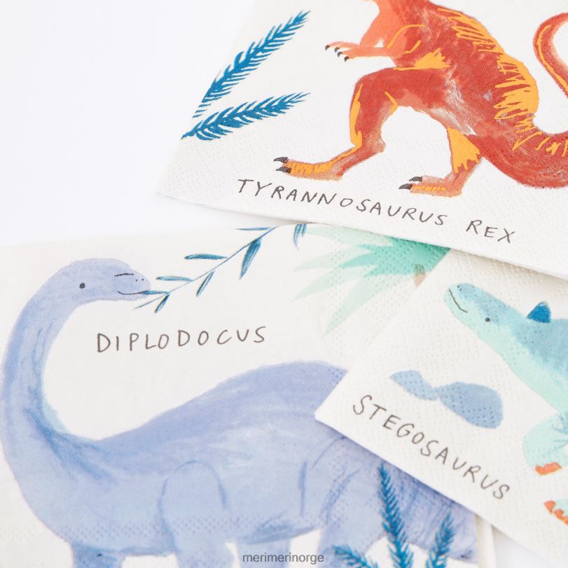MERI MERI dinosaurriket små servietter (x 16) 04TF4275 temaer og anledninger
