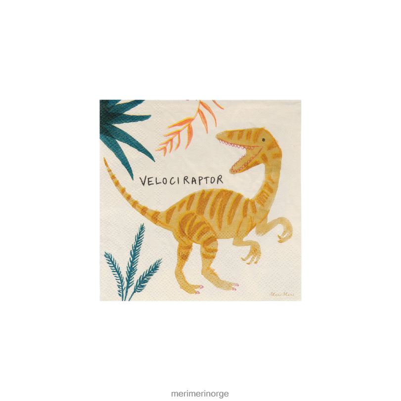 MERI MERI dinosaurriket små servietter (x 16) 04TF4275 temaer og anledninger