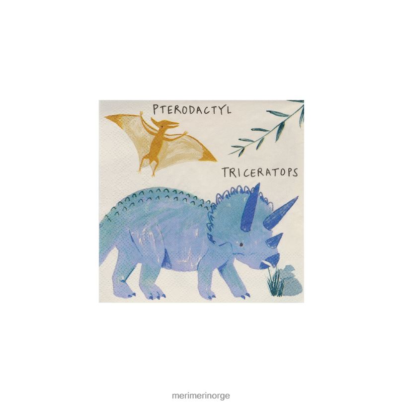 MERI MERI dinosaurriket små servietter (x 16) 04TF4275 temaer og anledninger