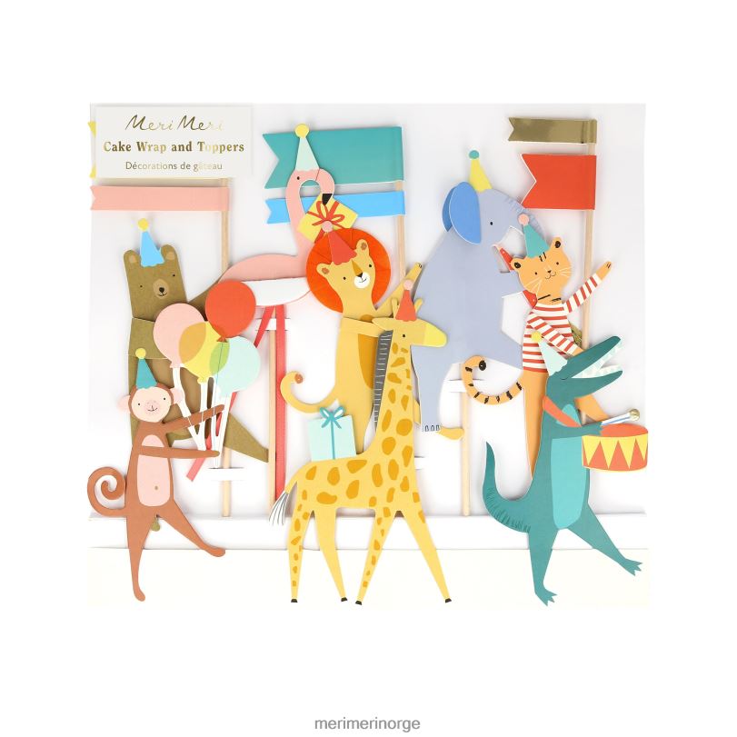 MERI MERI animal parade cake wrap & toppers (x 6) 04TF4154 temaer og anledninger