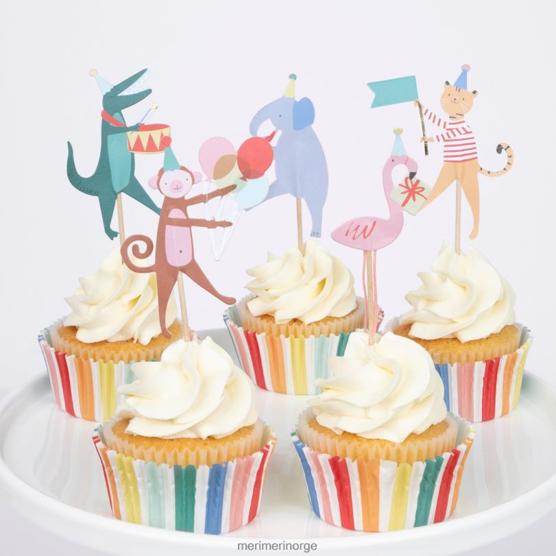 MERI MERI animal parade cupcake kit (x 24 toppers) 04TF4160 temaer og anledninger