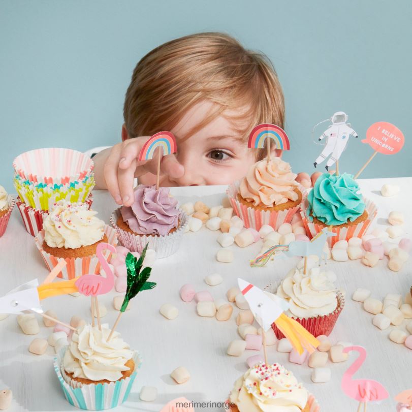MERI MERI jeg tror på enhjørninger cupcake kit (x 24 toppers) 04TF4855 temaer og anledninger