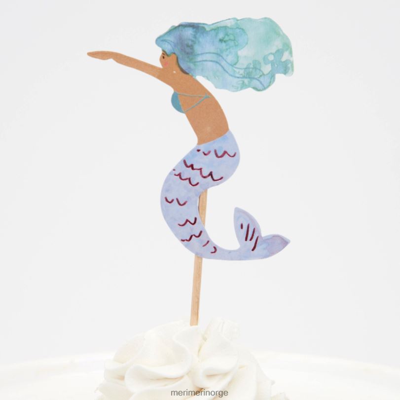MERI MERI havfrue cupcake-sett (x 24 toppers) 04TF4529 temaer og anledninger