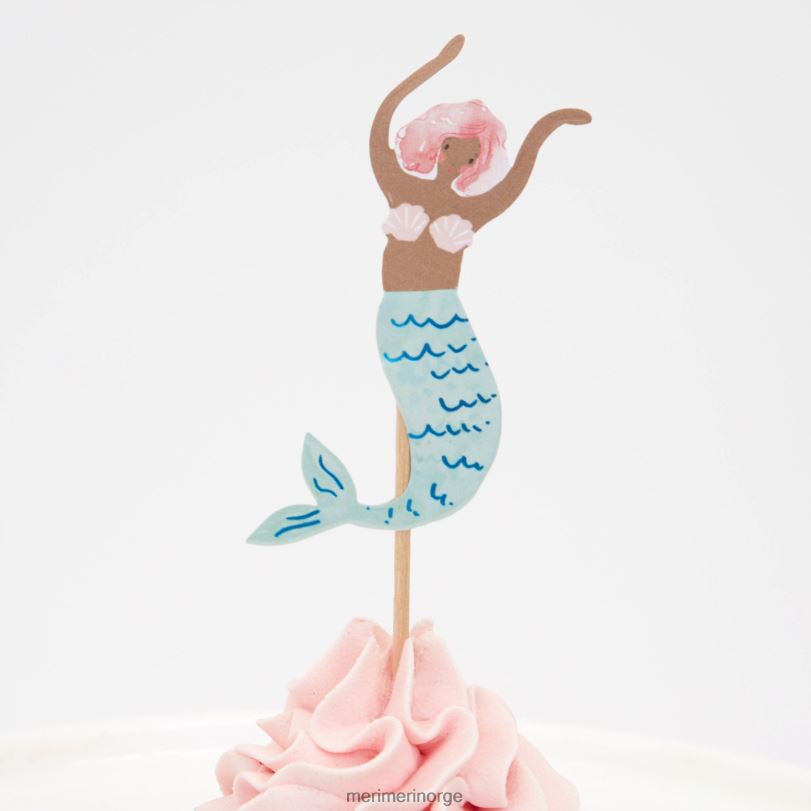 MERI MERI havfrue cupcake-sett (x 24 toppers) 04TF4529 temaer og anledninger