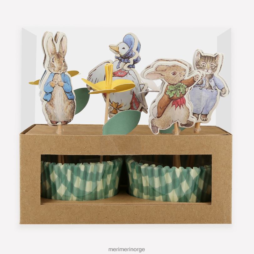 MERI MERI peter kanin i hagen cupcakesett (x 24 toppers) 04TF4595 temaer og anledninger