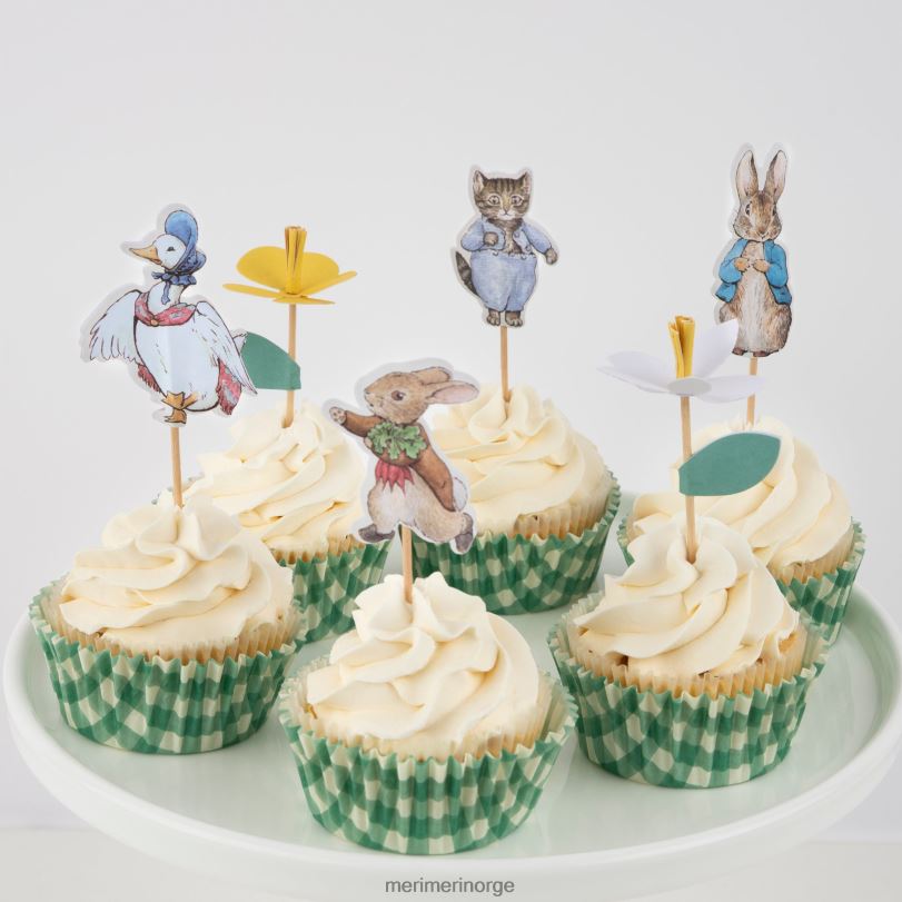 MERI MERI peter kanin i hagen cupcakesett (x 24 toppers) 04TF4595 temaer og anledninger