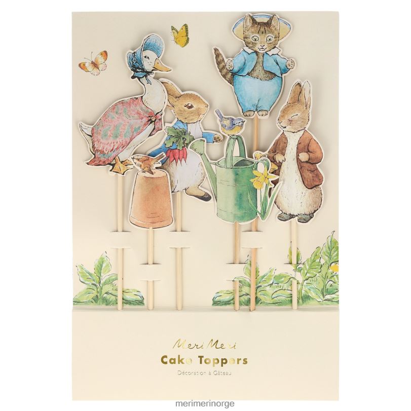 MERI MERI peter rabbit & friends cake toppers (x 6) 04TF4596 temaer og anledninger