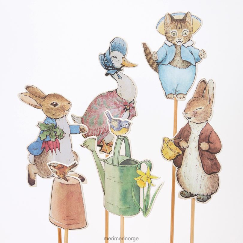 MERI MERI peter rabbit & friends cake toppers (x 6) 04TF4596 temaer og anledninger