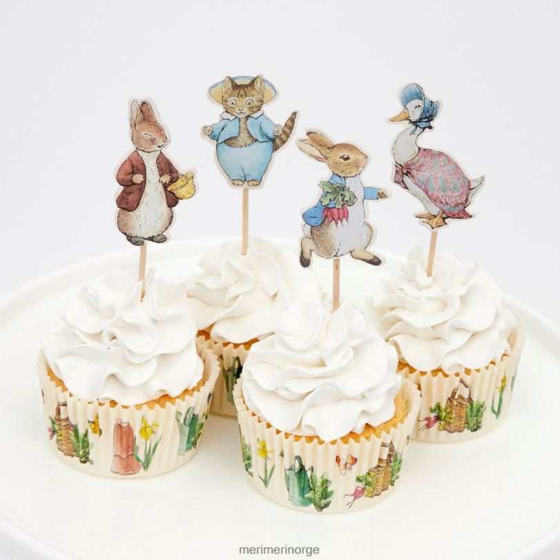 MERI MERI peter rabbit & friends cupcake-sett (x 24 toppers) 04TF4613 temaer og anledninger